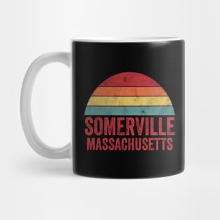 Somerville city Massachusetts Vintage 70s 80s Distressed Retro Mug